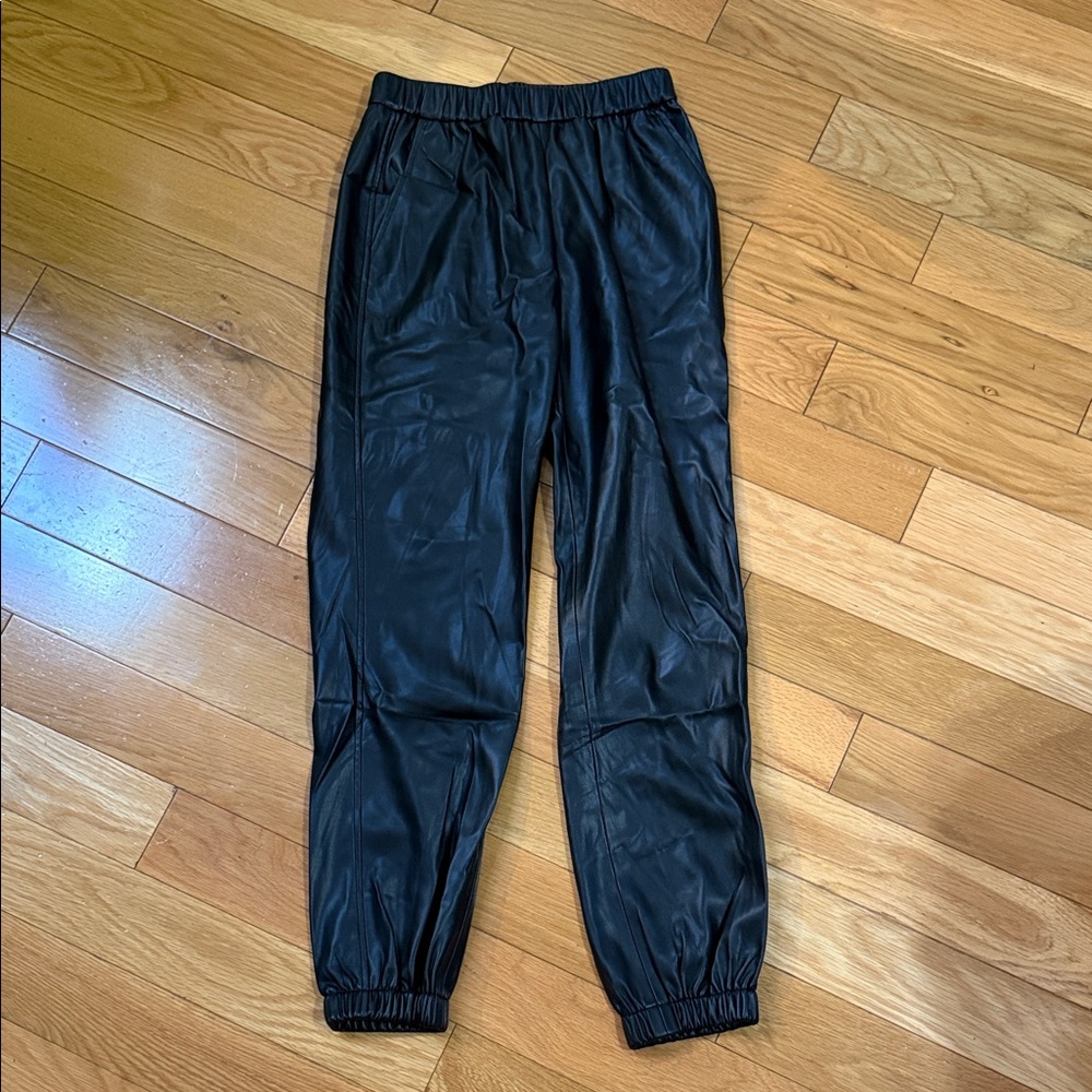 ZSupply Faux Leather Joggers: XS